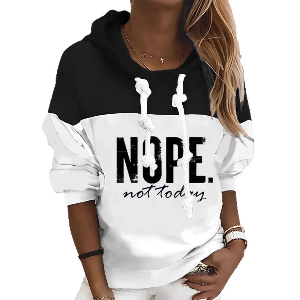 Hoodie décontracté pour femme avec écriture à la mode Chic & Stil