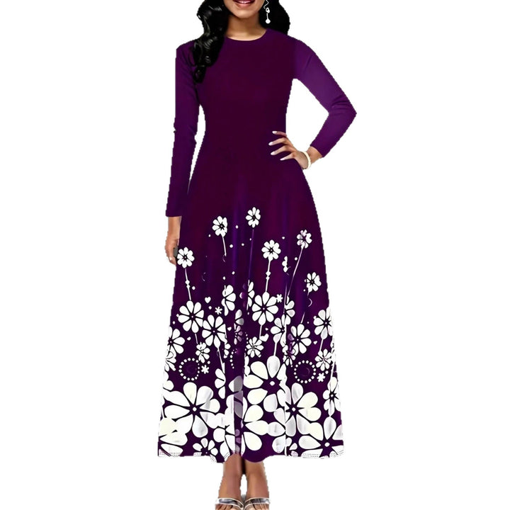 Maxi dress for women with floral design and practical side pockets Lune London