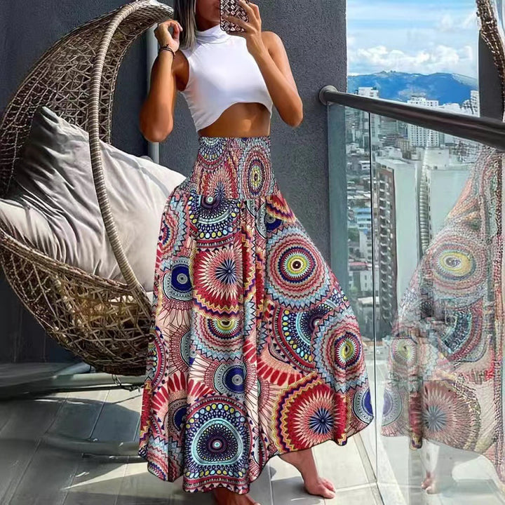 Long maxi dress for women with a beautiful mandala pattern Lune London
