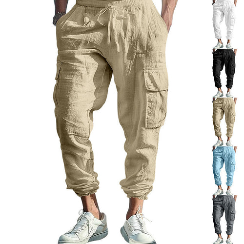 Men's cargo pants with elastic waistband and side pockets Amarae