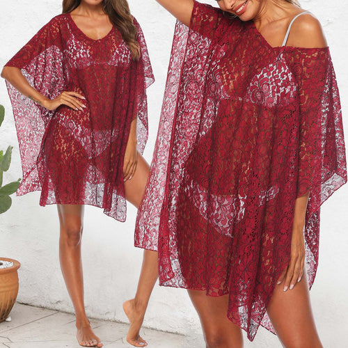 Ladies Top in Transparent Lace Chic Beach Escape and Style