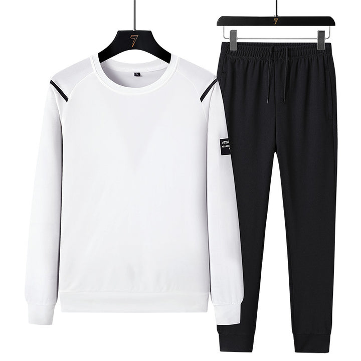 Men's sporty tracksuit set with zip jacket, round neck sweatshirt and slim fit jogging pants Amarae
