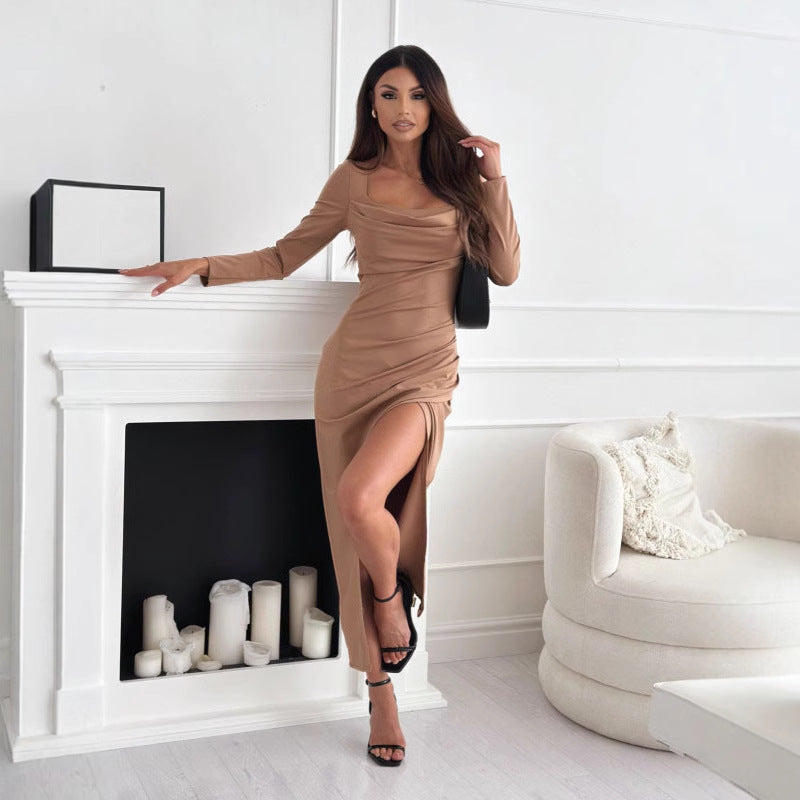 Women Elegant Dress with Side Slit Lune London