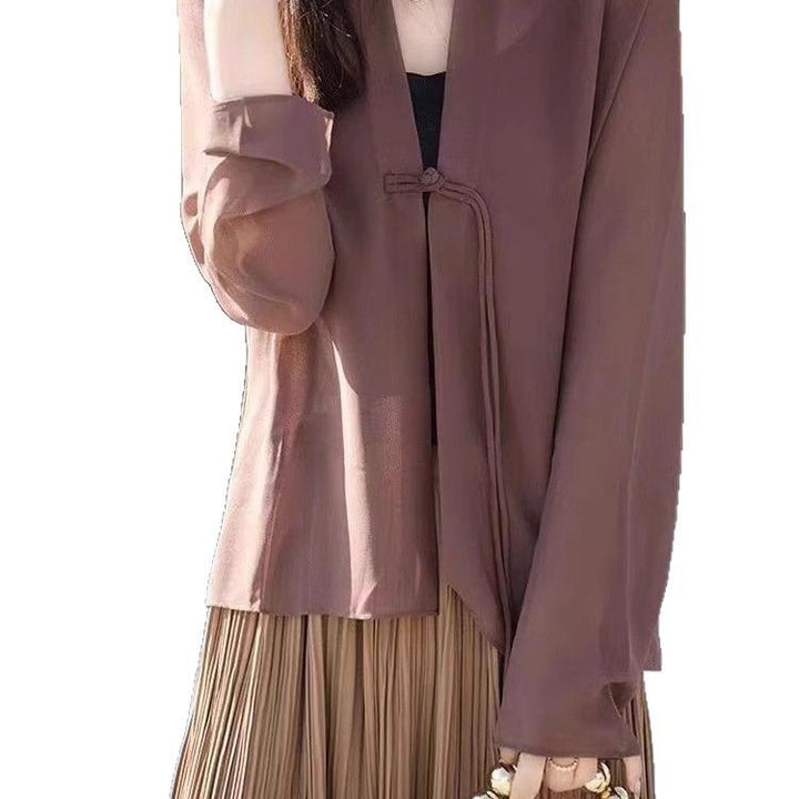 Blouse transparente pour femme avec ceinture à nouer romantique Chic & Stil