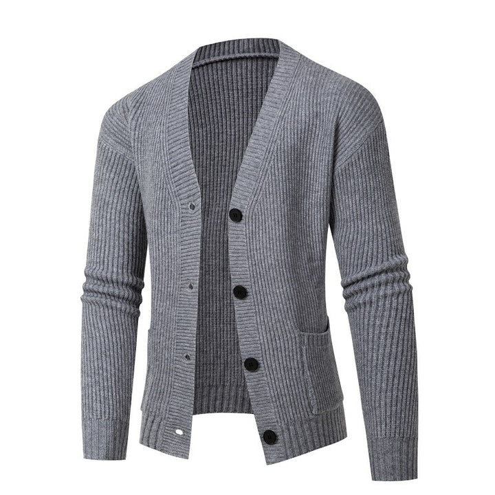 Striped knit jacket for women with a trendy cut and practical pockets Lune London
