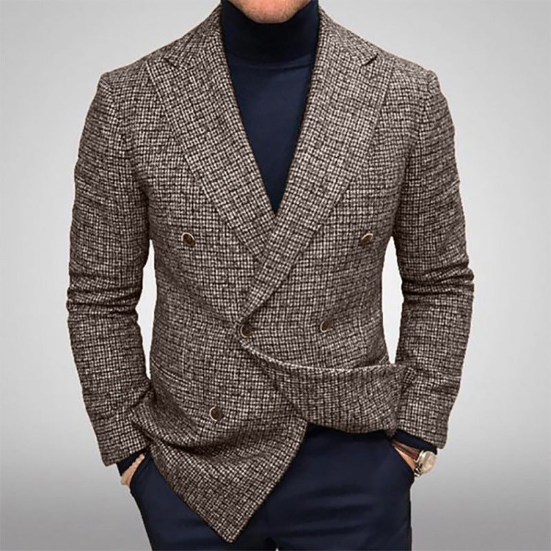 Men's Elegant Double-Breasted Blazer Chic Und Stil