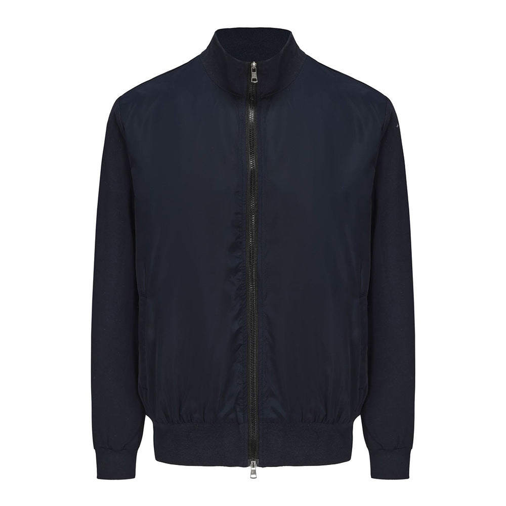 Sporty transition jacket for men with modern high collar and elastic cuffs Lune London