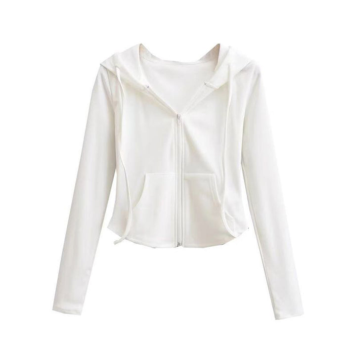 Ladies fashionable hoodie with practical zipper Chic & Stil