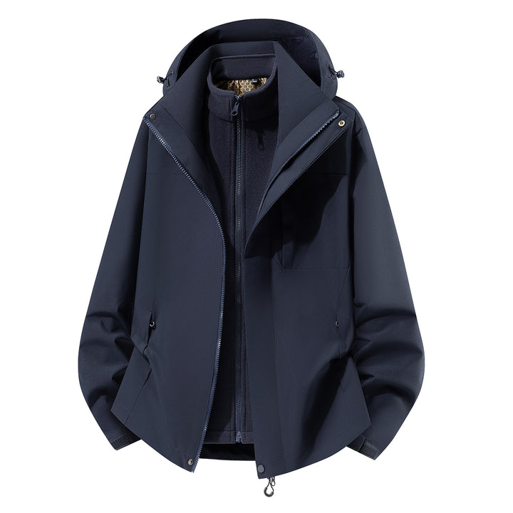 Women two-in-one softshell rain jacket with detachable fleece lining and hood Amarae