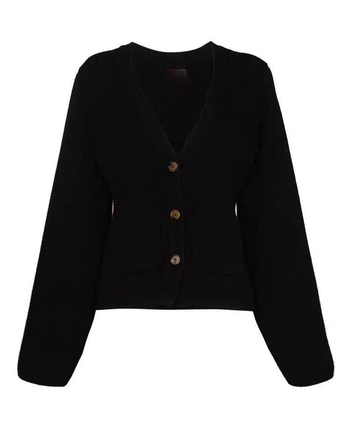 Cardigan pour femmes avec décolleté en V profond et poches Chic & Stil