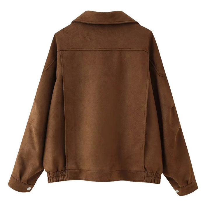 Soft suede jacket for ladies with a relaxed fit and practical pockets Lune London