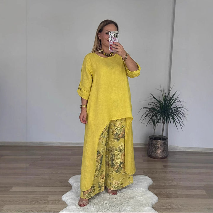 Women’s casual long sleeve shirt with asymmetric hem Chic & Stil
