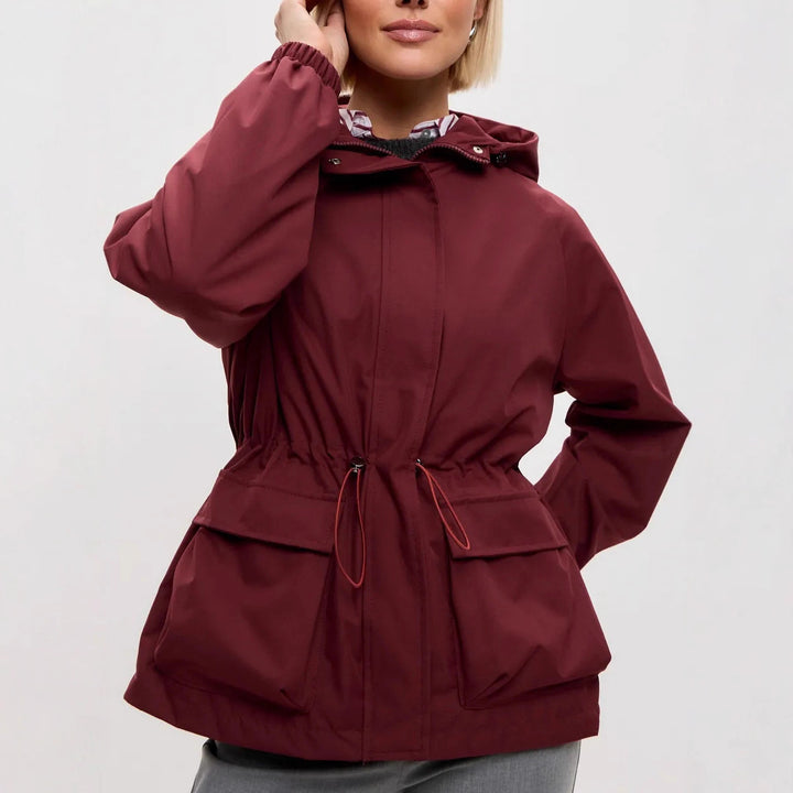 Women's casual waterproof jacket with adjustable waistband Lune London