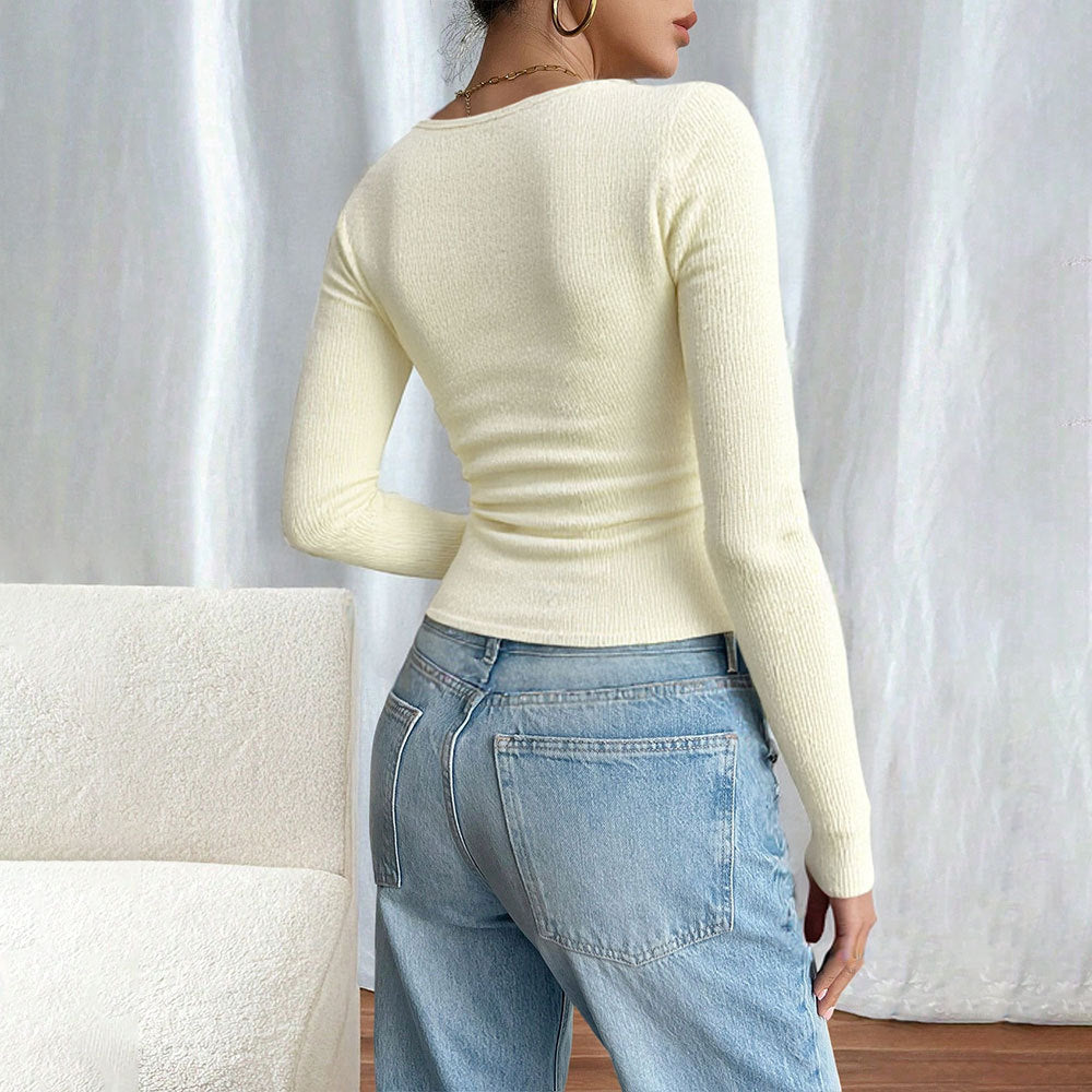 Cardigan femme à manches longues avec coupe décontractée et boutons décoratifs Chic & Stil