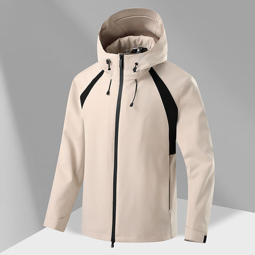 Multifunctional outdoor jacket for men with removable hood Amarae