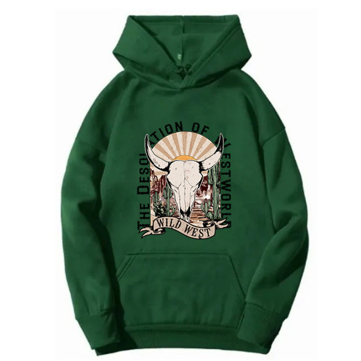 Ladies hoodie with nostalgic Wild West design Chic & Stil