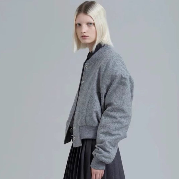 Veste surdimensionnée à la mode pour femmes en mélange de laine Chic & Stil