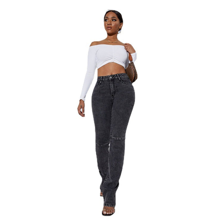 Women High-Waisted Stretch Jeans with sculpting waistband and flared leg Amarae