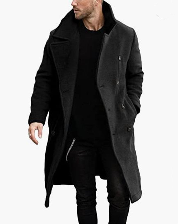 Men's Coat In Modern Double-Breasted Toggle Look Lune London
