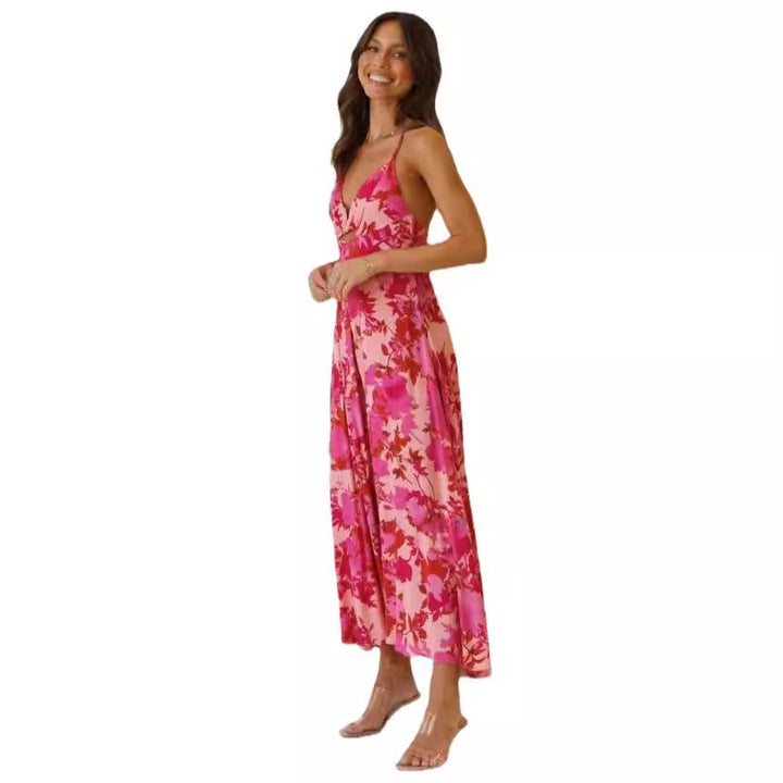 A-line midi dress inspired by flowers Lune London for women