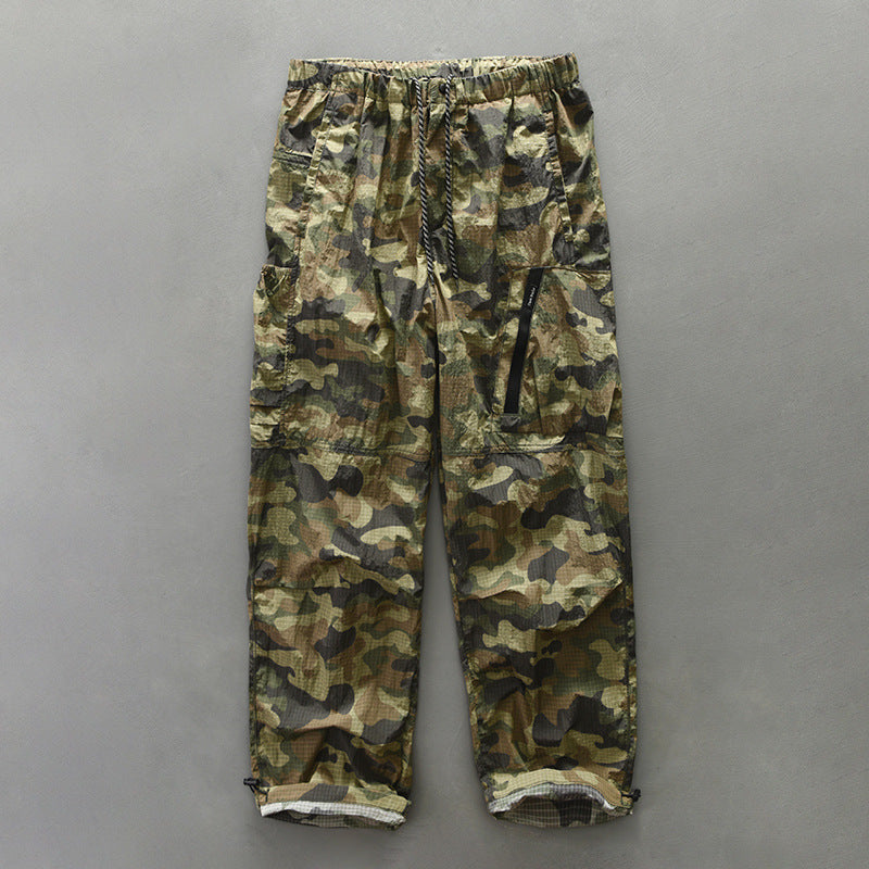 Functional pants for men with elastic waistband and zippered side pockets Lune London