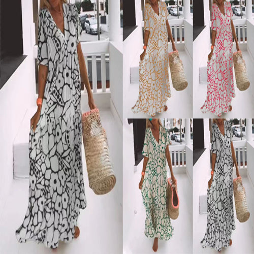 Ladies Floral Maxi Dress Fluid Amarae