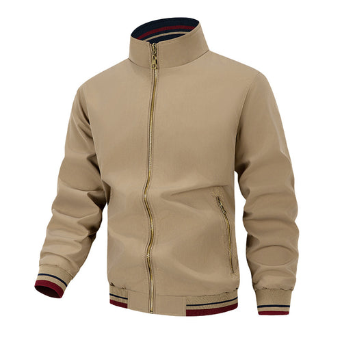 Men's transitional jacket with high collar and practical pockets Amarae