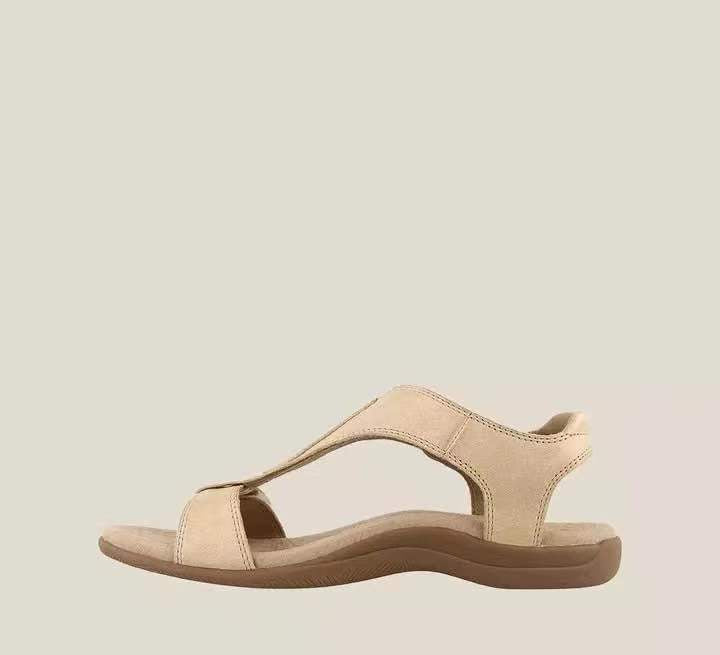 Comfortable strap sandals for ladies with elastic inserts Lune London