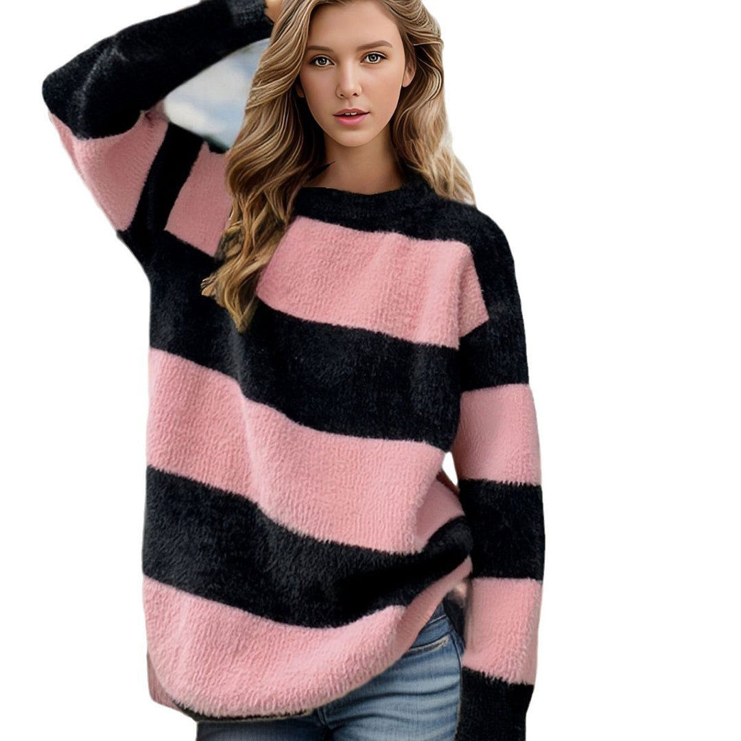 Ladies decorative striped sweater Lune London