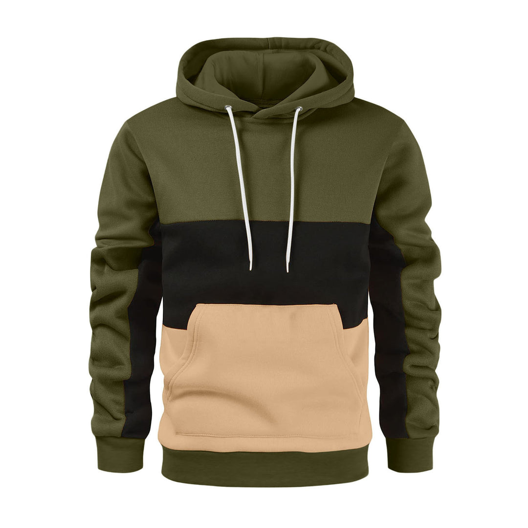 Men's hooded sweatshirt with trendy color block design Lune London