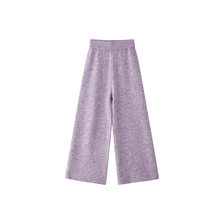 Women High-waisted fluffy knit palazzo pants with wide leg Amarae