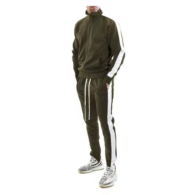 Slim-fit sports training jacket for men with high collar Lune London