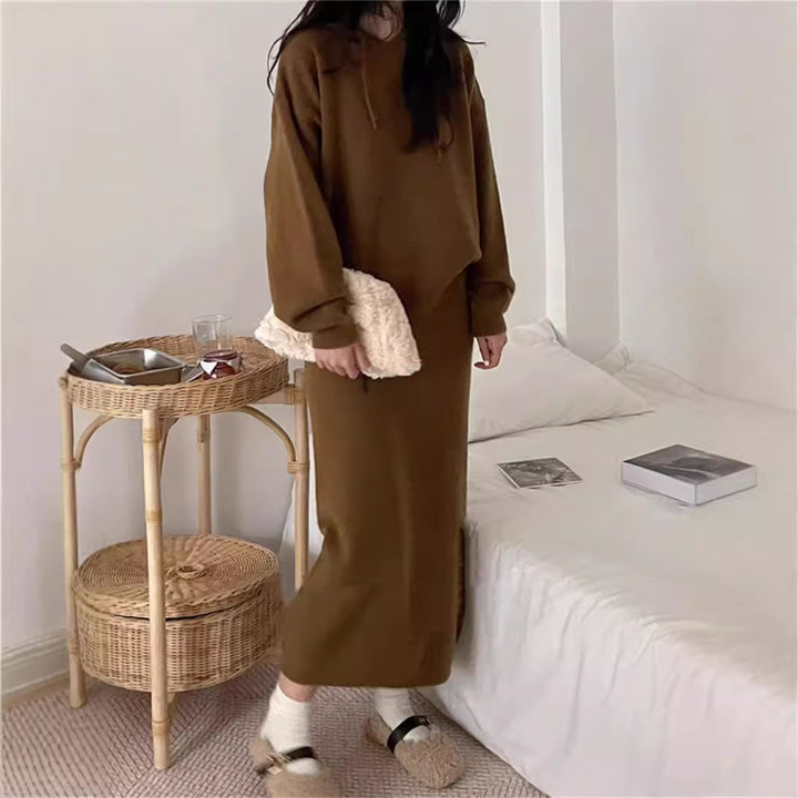 Robe hoodie pour femmes avec une coupe élégante et des poches pratiques Chic & Stil