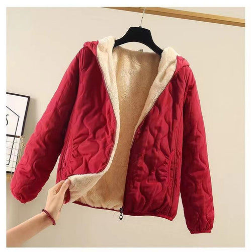Ladies padded winter down jacket with hood Amarae