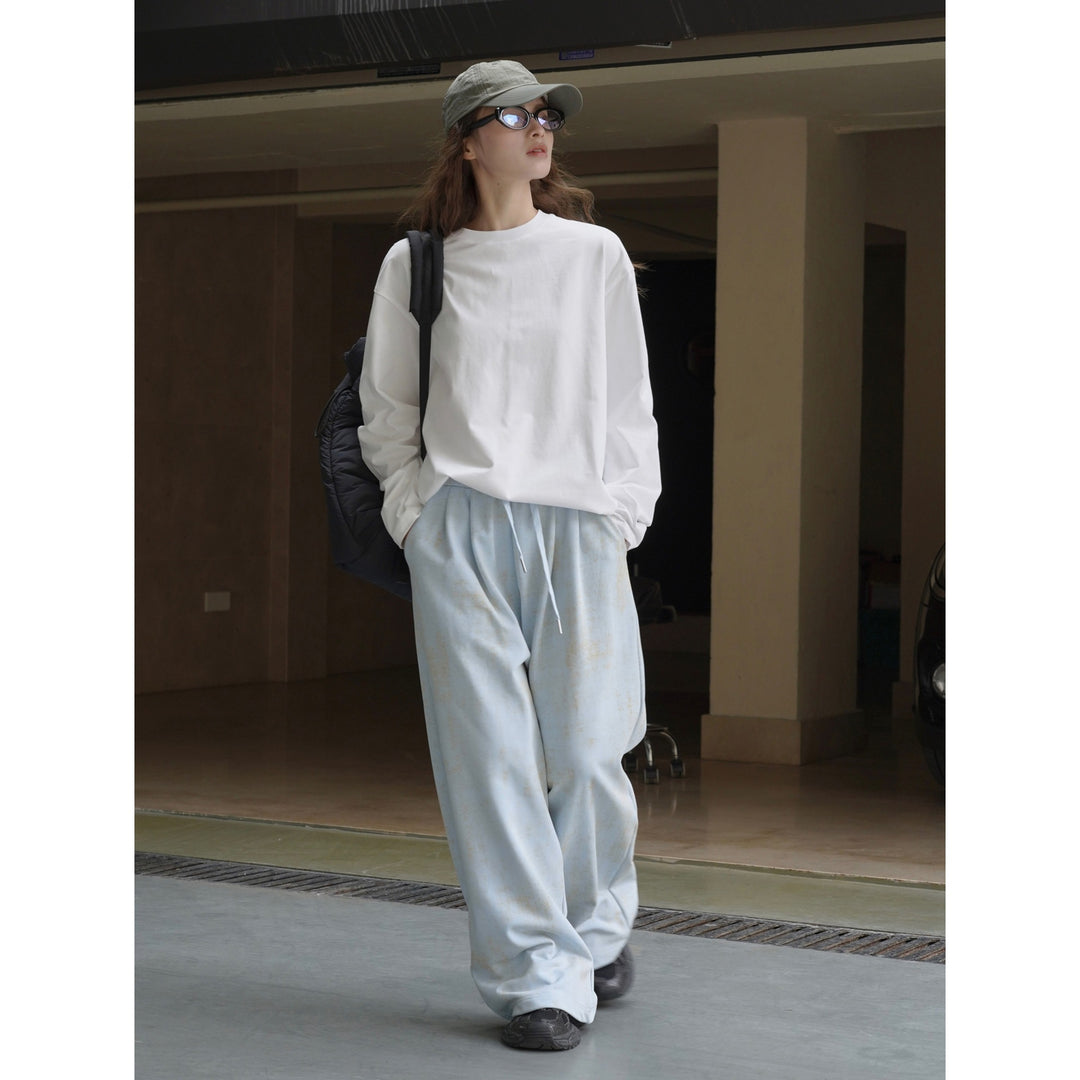 Women's Casual Oversized Sweatshirt with Round Neck and Dropped Shoulder Amarae