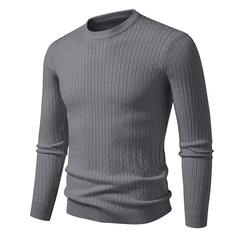 Thick knit sweater for men with elegant braid pattern Lune London
