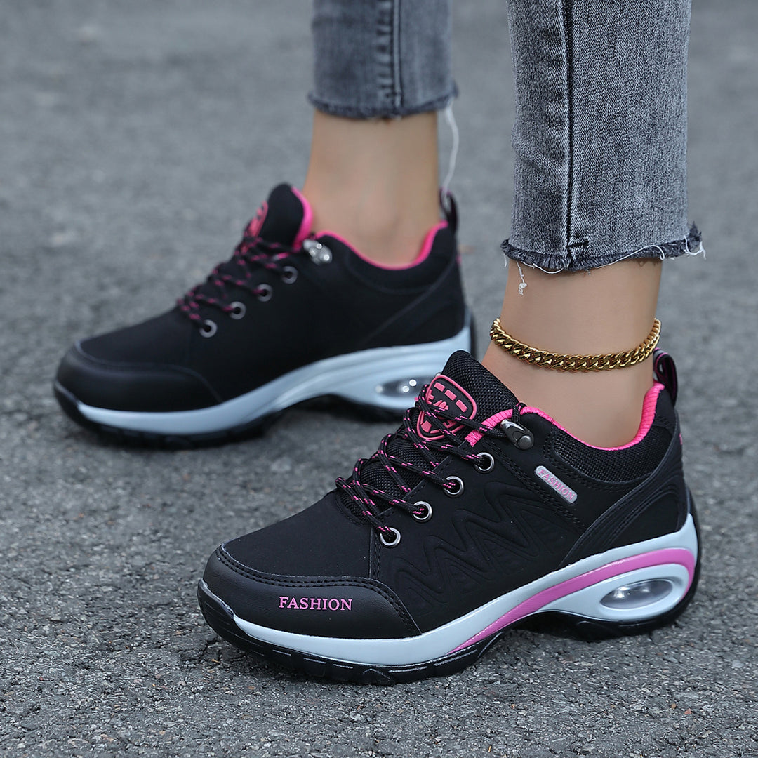 Women Padded Platform Sneakers with Air Cushioning and Ergonomic Comfort Footbed Amarae