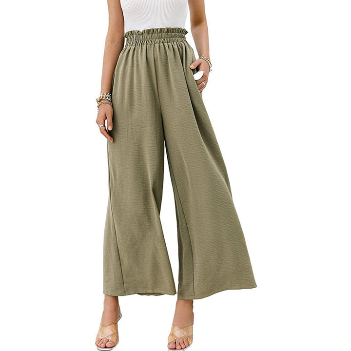Lune London Wide Palazzo Trousers for Ladies with Elastic Waist