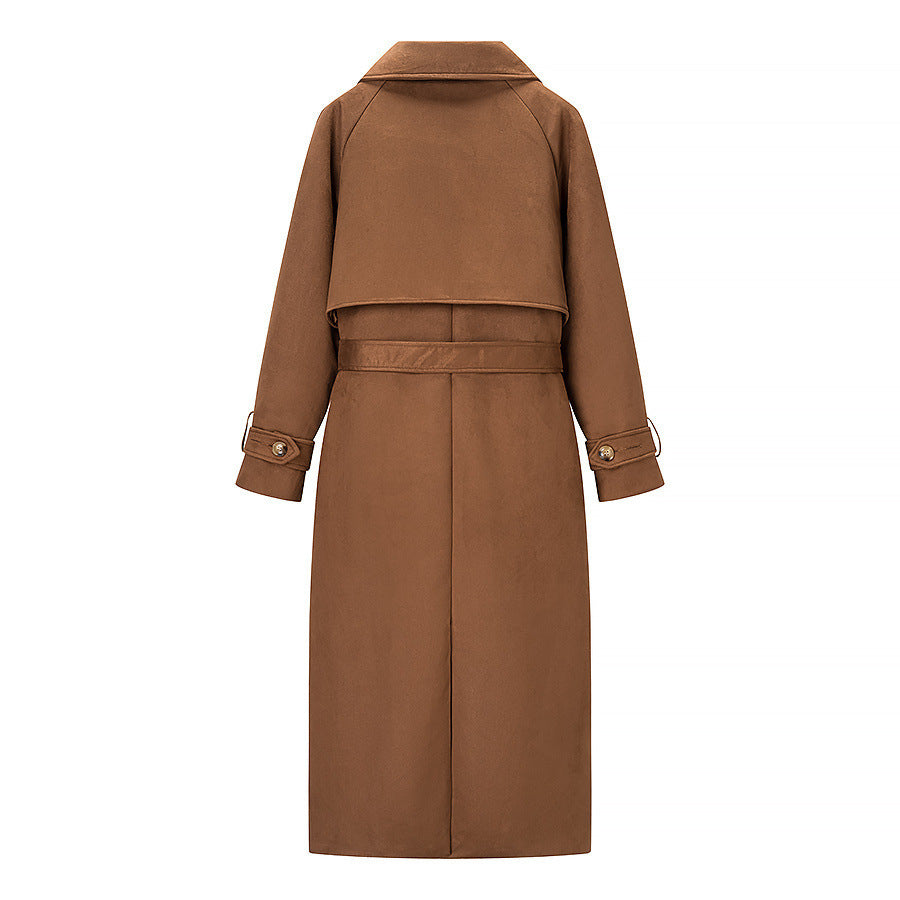 Elegant trench coat for women with double-breasted buttons and belt Lune London