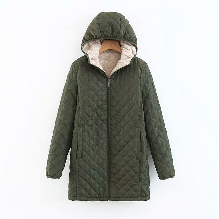 Lune Londonl Women's Quilted Winter Jacket with Lined Hood