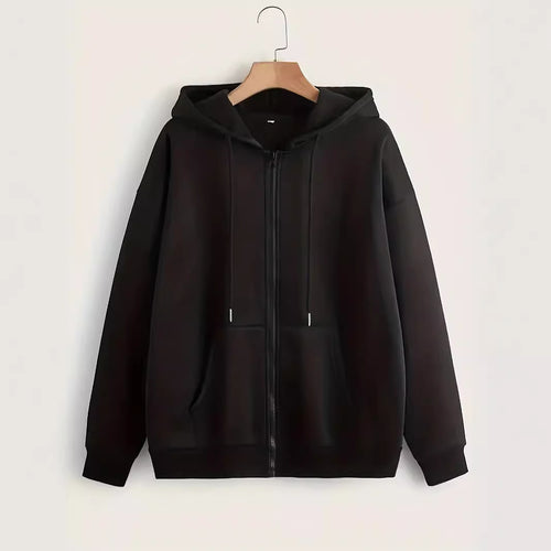 Comfortable women's hooded jacket with full zip and spacious pockets Amarae