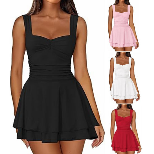 Skater dress for women with ruched top and flared skirt Amarae