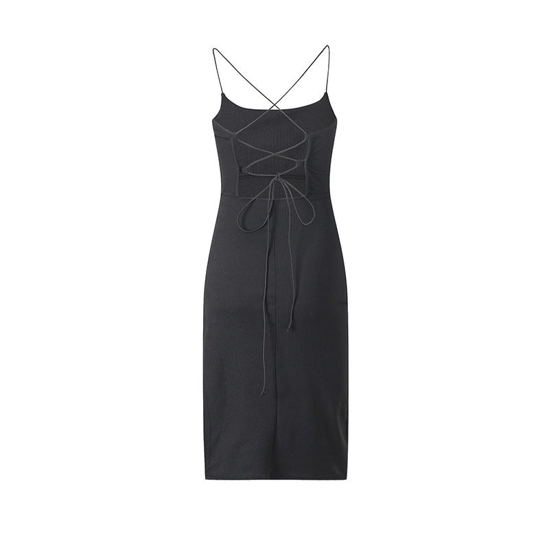 Elegant midi dress for women with side slit Lune London