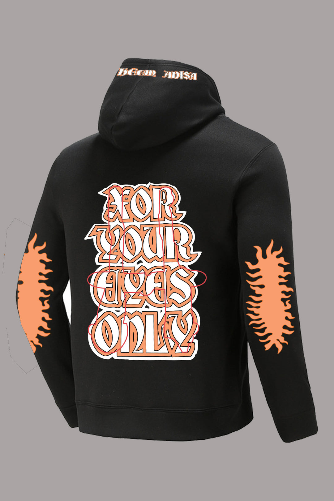 Hooded sweatshirt for women with creative graphic print and relaxed fit Lune London