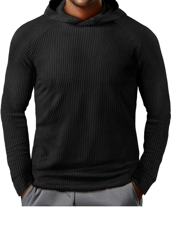 Men's casual hoodie in textured material Lune London