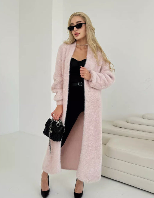 Ladies Chunky Knit Long Cardigan Lune London