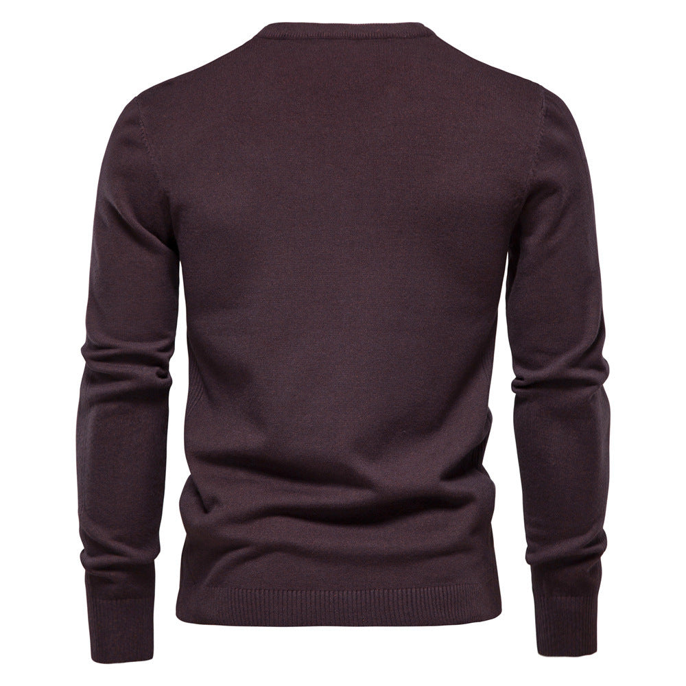 Men's Round Neck Sweater Made Of High-Quality Cotton Lune London