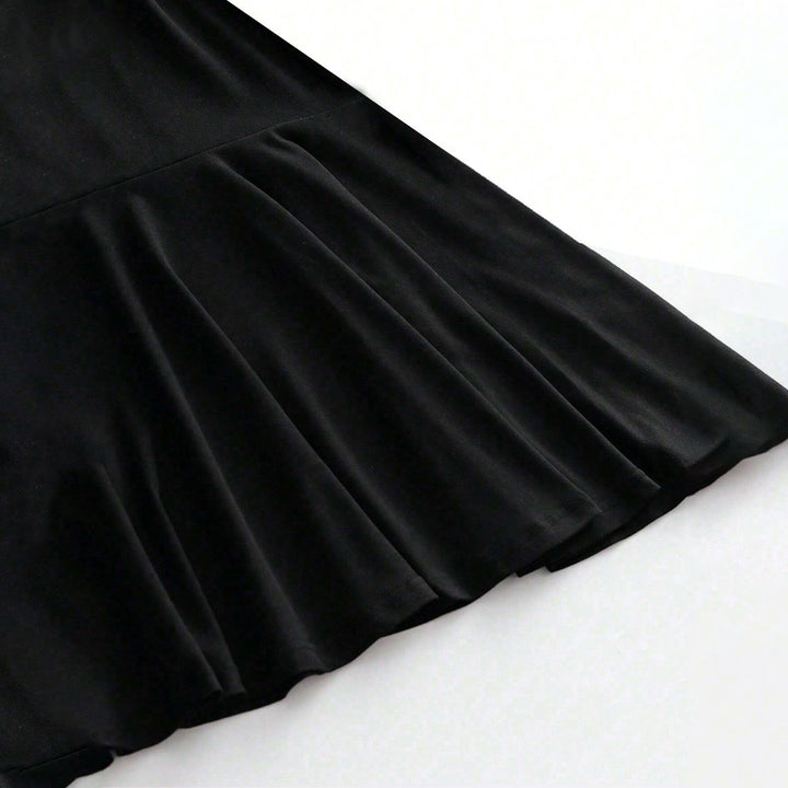 Robe Mini Femme Sans Épaules avec Détail Élégant en Enveloppement Chic & Stil