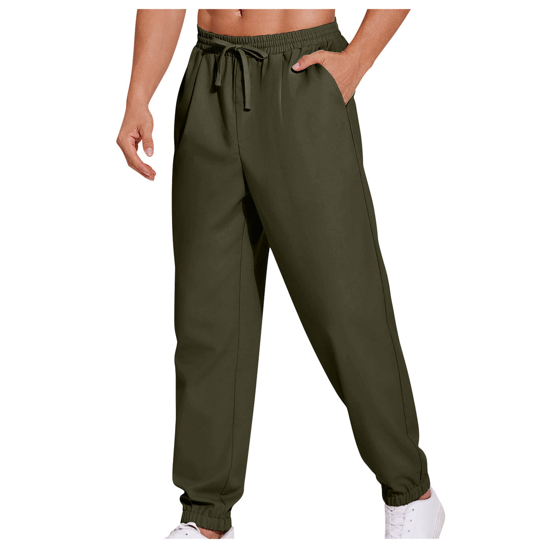 Men's leisure pants with elastic waistband and practical pockets Lune London