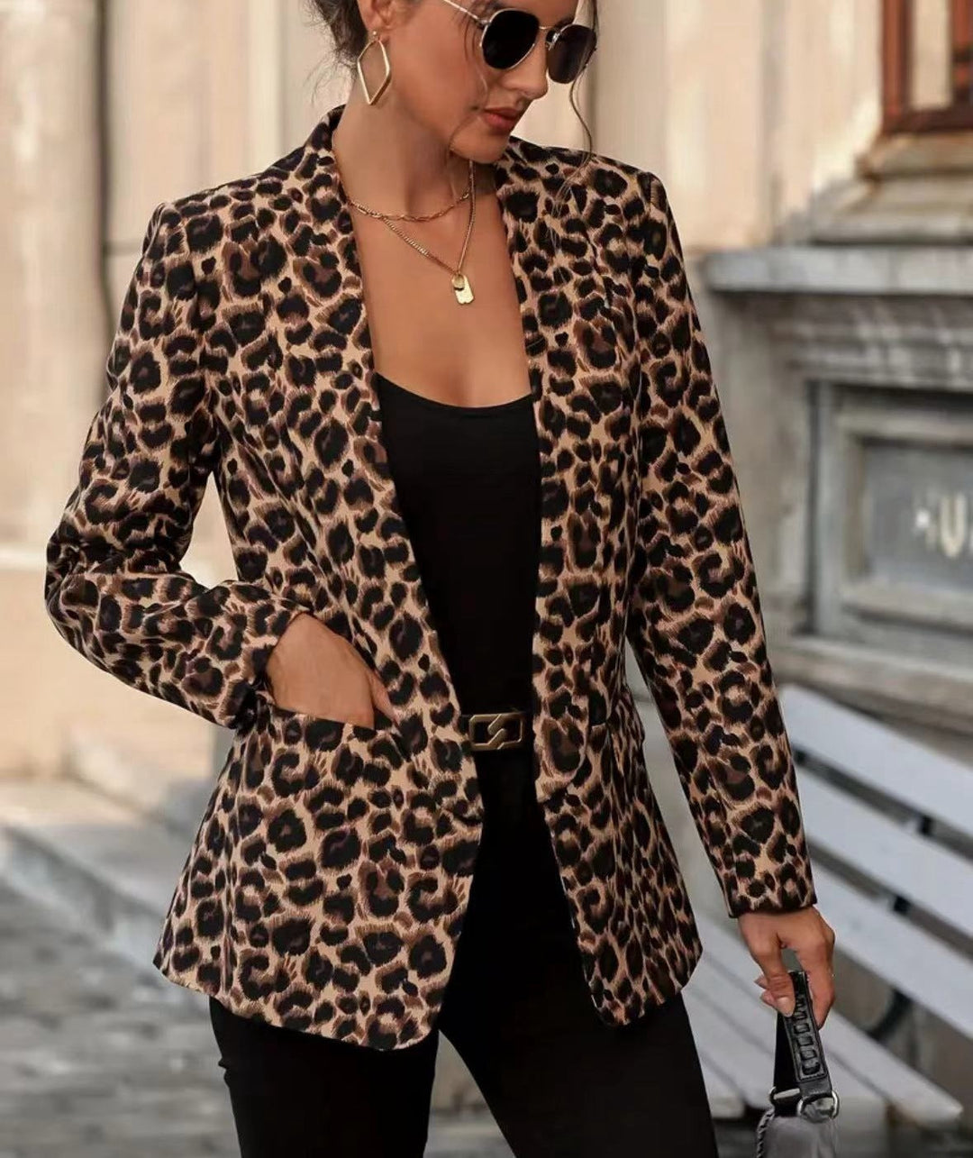 Women's Stylish Blazer In Leopard Design with Slim Fit Lune London